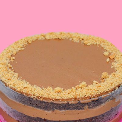 Dark Chocolate Biscuit Crunch Cake Round